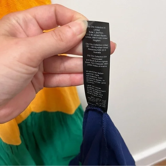 City Chic Color Block Multi Willow Tiered Maxi Dress Size XXL (24) NWT - Picture 11 of 12